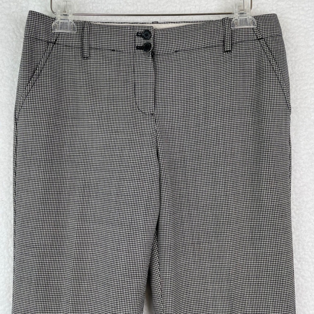 The Limited Cassidy Fit Houndstooth Wool Blend Wide Leg Cuffed Dress Pants‎ 6